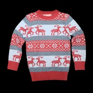 Boys XXS (size 4/5) camiimia sweater holiday Christmas reinder crew neck NWT